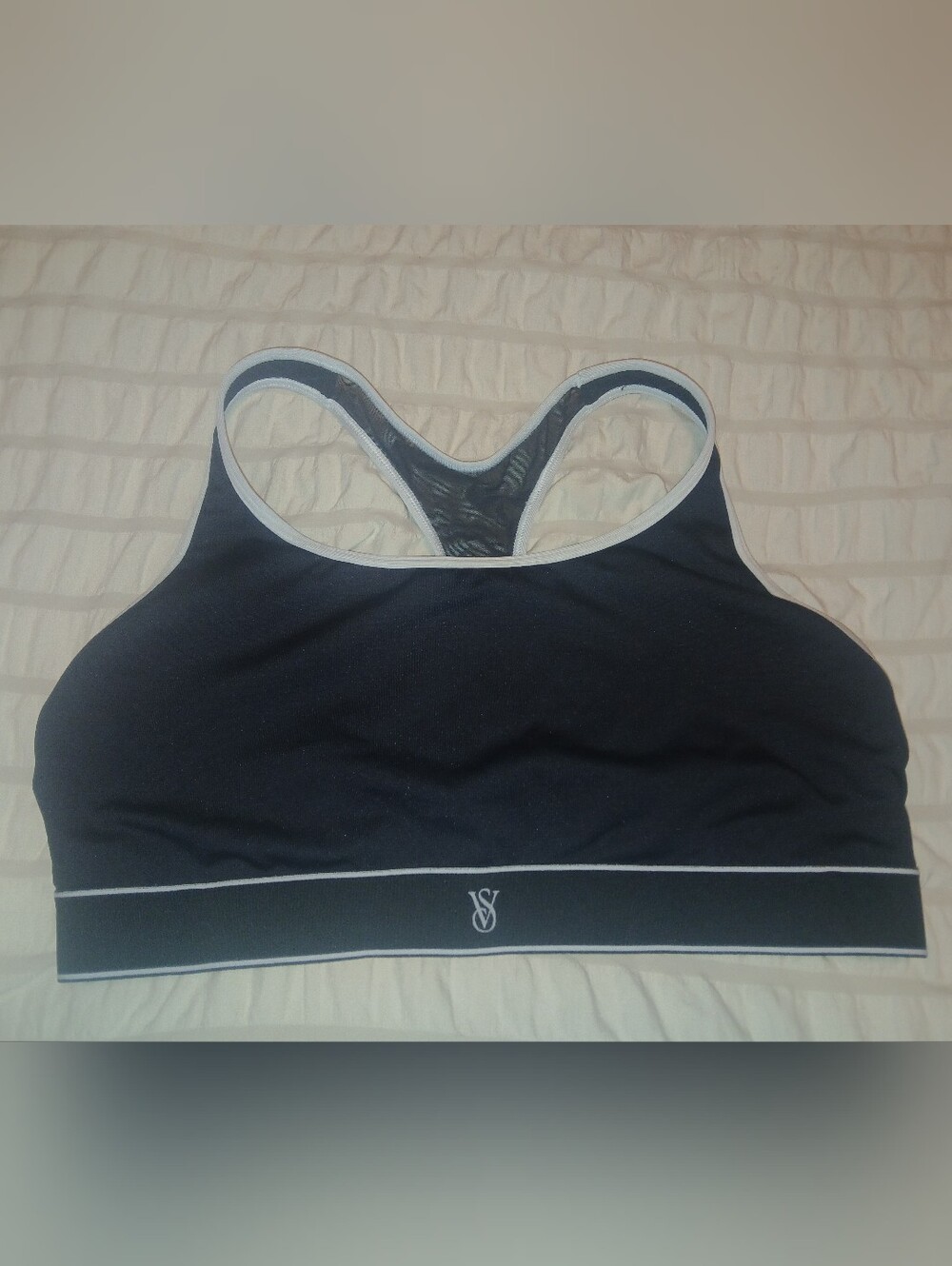 Victoria's Secret Black & White Racerback Sports Bra
